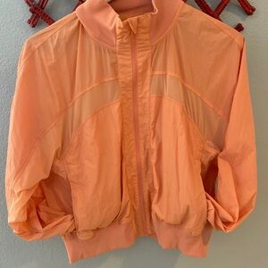 Lululemon Serve It Coral Windbreaker Jacket Size 10